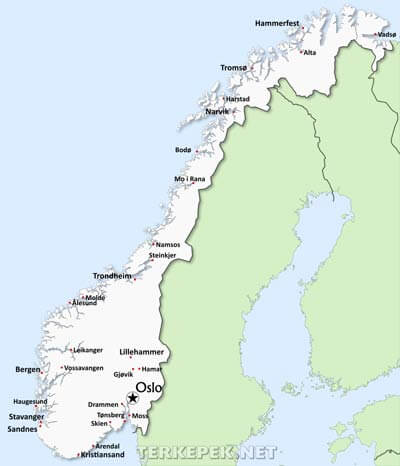 Norvégia városai